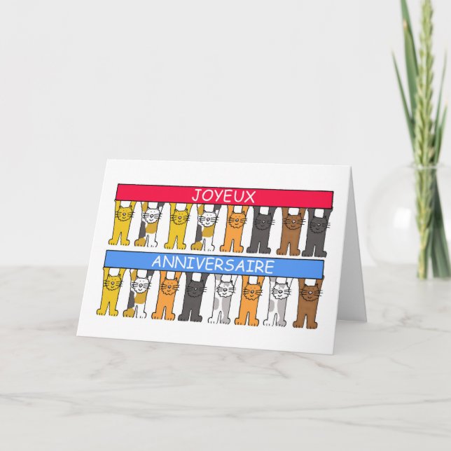 Joyeux Anniversaire, French Happy Birthday. Card (Front)