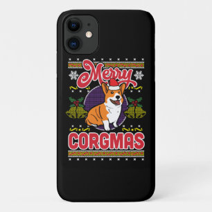 Joyeux Corgmas Ugly Christmas Corgi Dog Lover Case-Mate iPhone Case