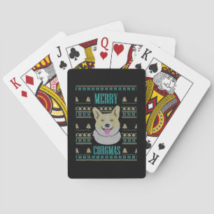 Joyeux Corgmas Ugly Christmas Corgi Playing Cards