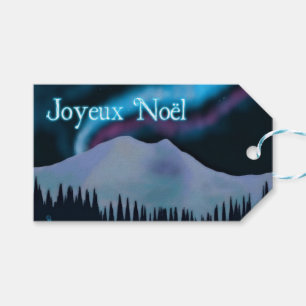 Joyeux Noёl - Blue Aurora Gift Tags