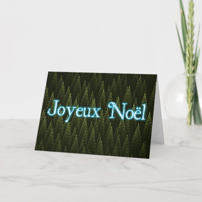 Joyeux Noёl - Conifers Holiday Card (Front)