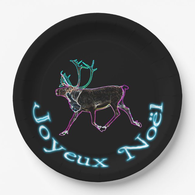 Joyeux Noёl - Electric Caribou Paper Plate (Front)
