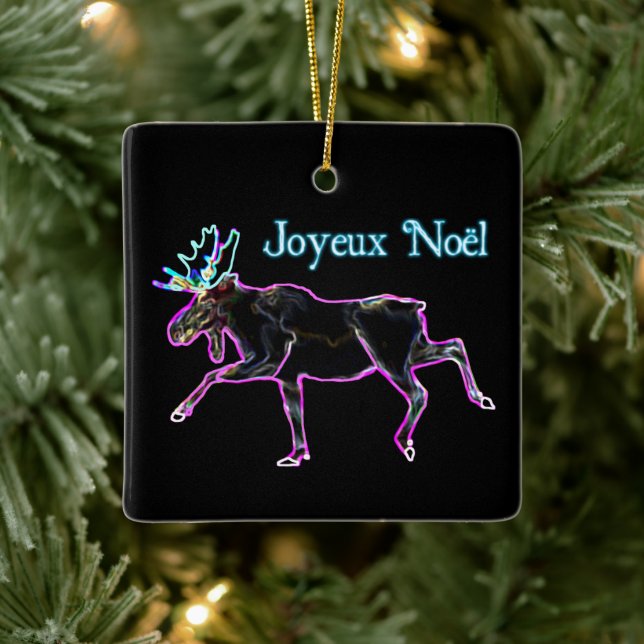 Joyeux Noёl - Electric Moose Ceramic Ornament (Tree)