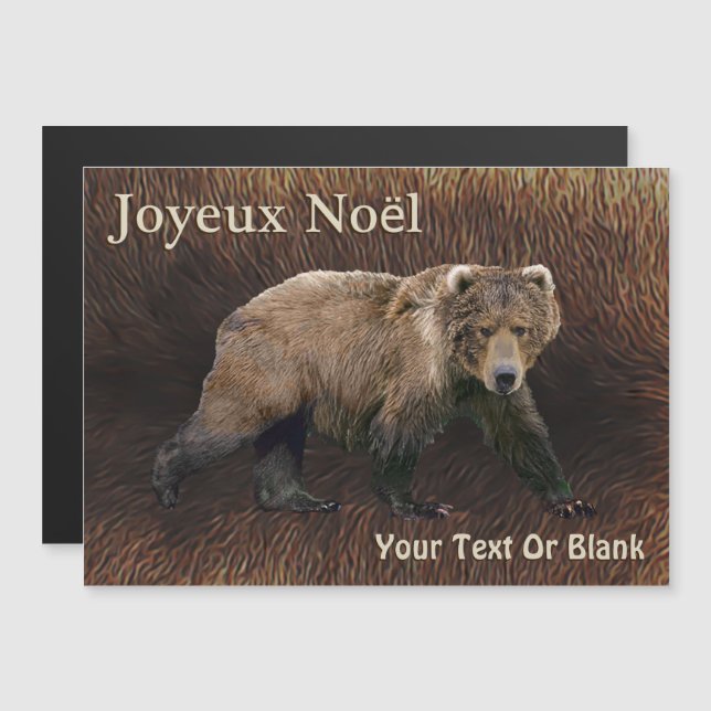Joyeux Noёl - Kodiak Bear On Caribou Fur (Front/Back)