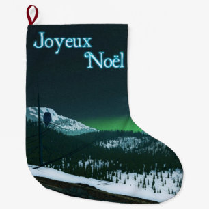 Joyeux Noёl - Silent Night Large Christmas Stocking