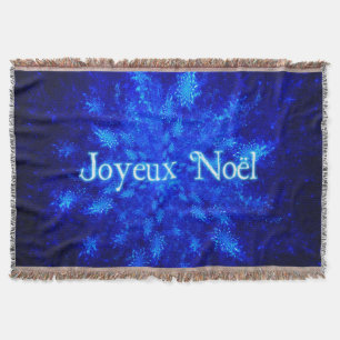 Joyeux Noёl - Snowburst Throw Blanket