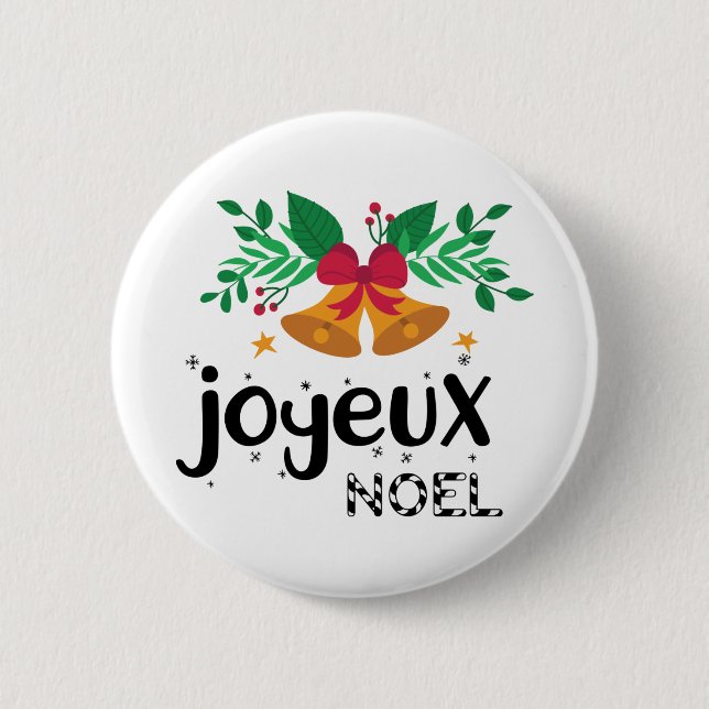 Joyeux Noel 6 Cm Round Badge (Front)