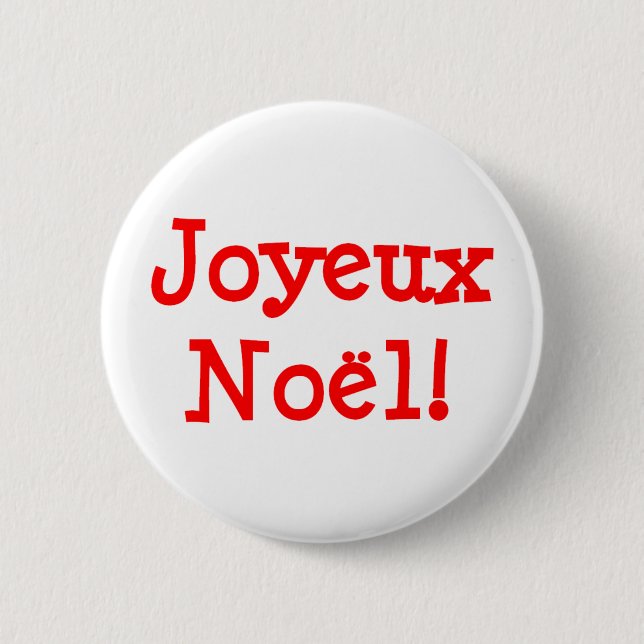 Joyeux Noel 6 Cm Round Badge (Front)