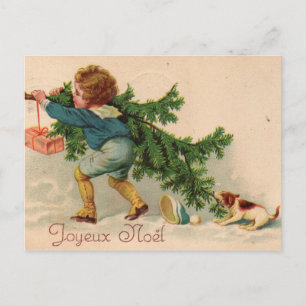 Joyeux Noël chien Postcard