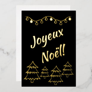 Joyeux Noel Christmas Lights Xmas Tree Black