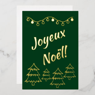Joyeux Noel Christmas Lights Xmas Tree Green