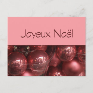 Joyeux Noël Christmas Ornaments Holiday Postcard