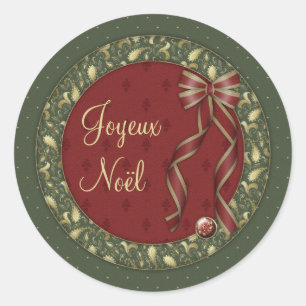 Joyeux Noel Classic Round Sticker