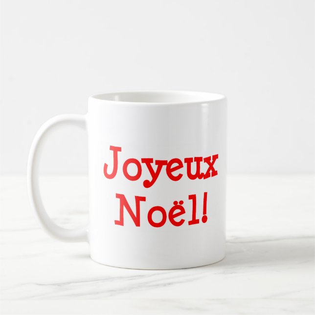 Joyeux Noel Coffee Mug (Left)