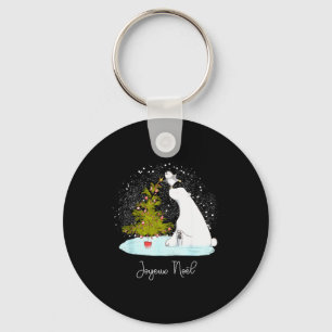 Joyeux Noël - Cute Lar Bear Penguin Christmas  Key Ring