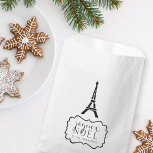 Joyeux Noel   Eiffel Tower Holiday Favour Bags