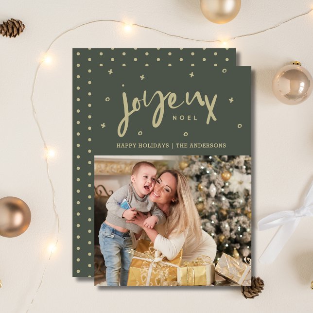 Joyeux Noel Family Photo Christmas Holiday Card (Joyeux Noel Family Photo Christmas Holiday Card)