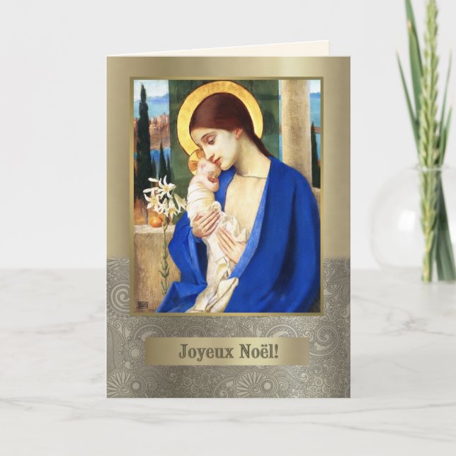Joyeux Noël. Fine Art Christmas Card in French (Front)