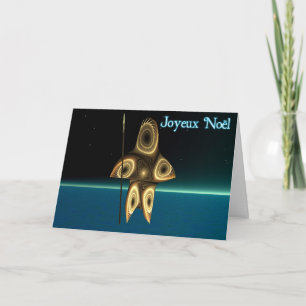 Joyeux Noel - Fractal Inuit Hunter Holiday Card
