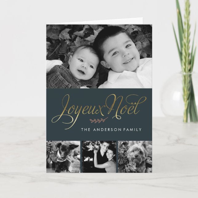 Joyeux Noel French Christmas Holiday Card (Front)