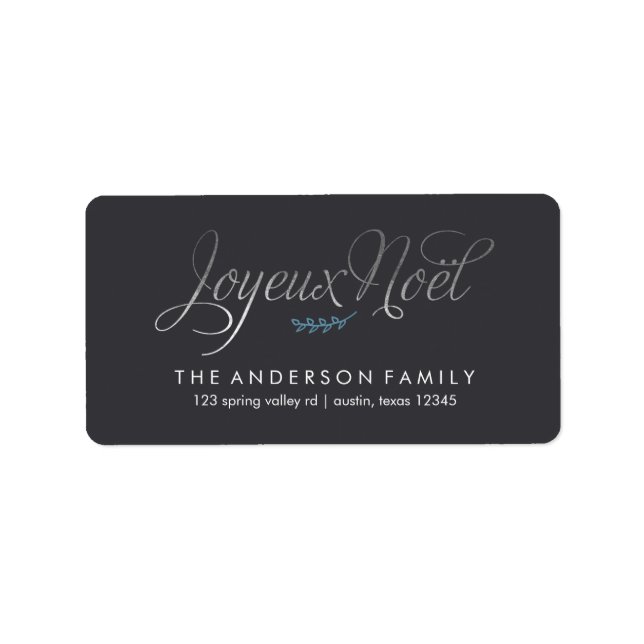 Joyeux Noel French Christmas Label (Front)