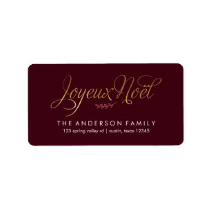 Joyeux Noel French Christmas Label