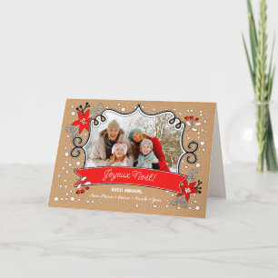 Joyeux Noël. French Custom Christmas Photo Cards