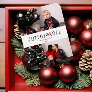 Joyeux Noël French Cut Paper Effect Custom Photo Magnet