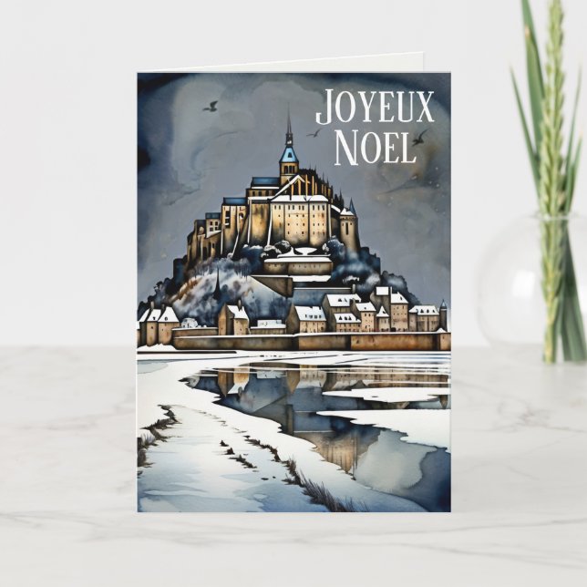 Joyeux Noel French Language Christmas Wishes Card (Front)