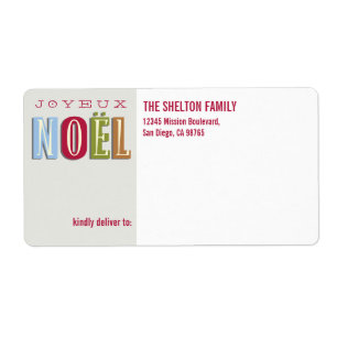 Joyeux Noel funky red green Christmas custom