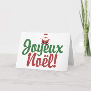 Joyeux Noel Happy Christmas Holiday Card