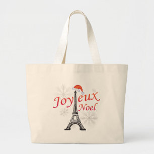 Joyeux Noel Large Tote Bag