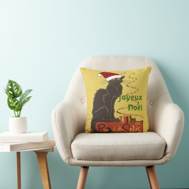 Joyeux Noel Le Chat Noir Christmas Spoof  Cushion (Chair)