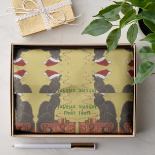 Joyeux Noel Le Chat Noir Christmas Spoof Tissue Paper