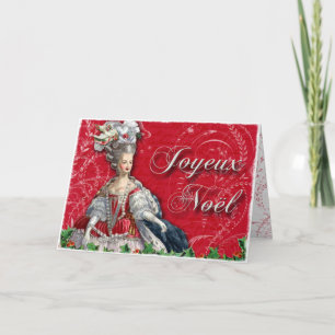 Joyeux Noel Marie Antoinette Christmas Holiday Card