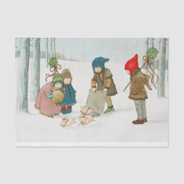 Joyeux Noel - Merry Christmas! by Paul Ebner Tissue Paper (Front)