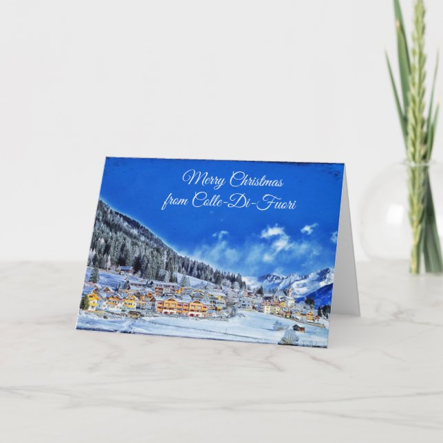 Joyeux Noel Merry Christmas from Colle-Di-Fuori Holiday Card (Front)