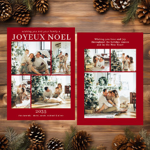 Joyeux Noel Multi Photo Holiday Card