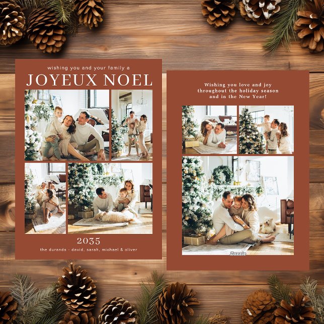 Joyeux Noel Multi Photo Holiday Card (Creator Uploaded)