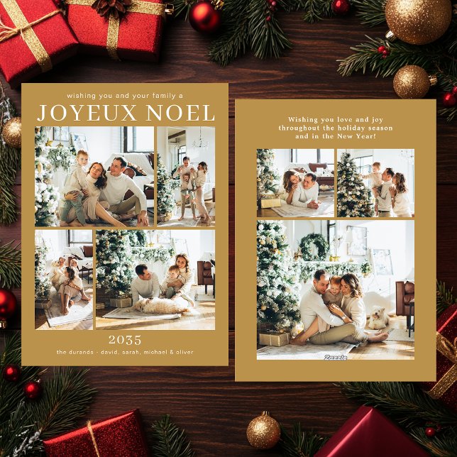 Joyeux Noel Multi Photo Holiday Card (Creator Uploaded)