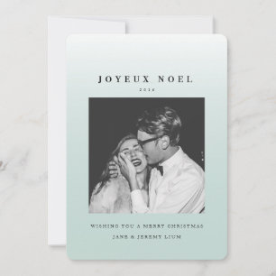 Joyeux Noel Ombre Christmas Photo Card