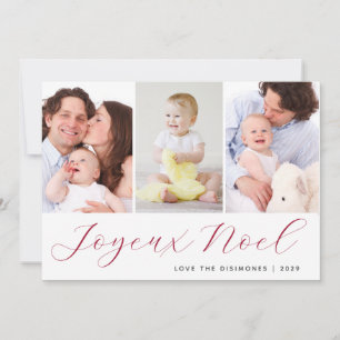 Joyeux Noel Photo Collage Holiday Card