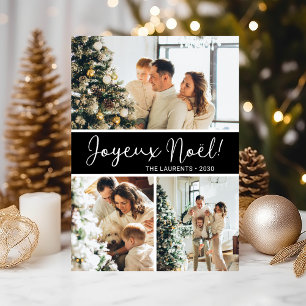 Joyeux Noel Photo Collage Holiday Card