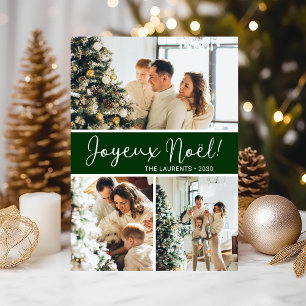 Joyeux Noel Photo Collage Holiday Card