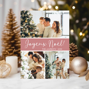 Joyeux Noel Photo Collage Holiday Card