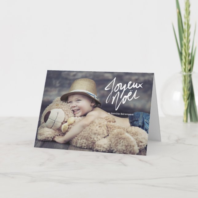 Joyeux Noël photo de vacances voeux Card (Front)