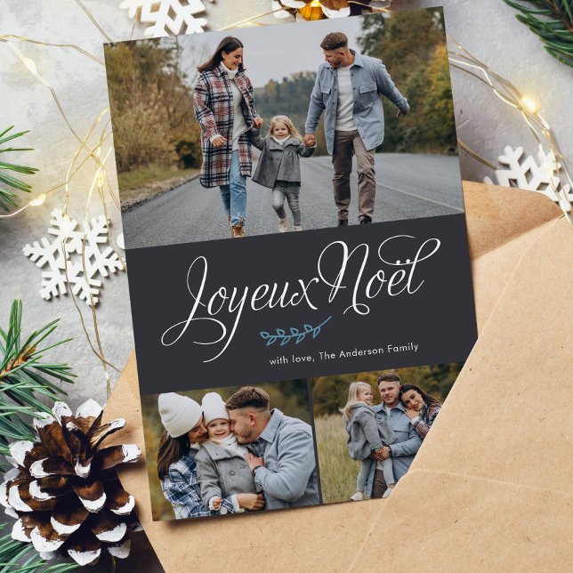"Joyeux Noel" Photo Gallery of Three Holiday Card (Creator Uploaded)