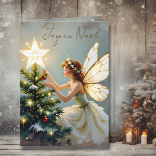 Joyeux Noël   Pretty Fairy Personalised Christmas Card