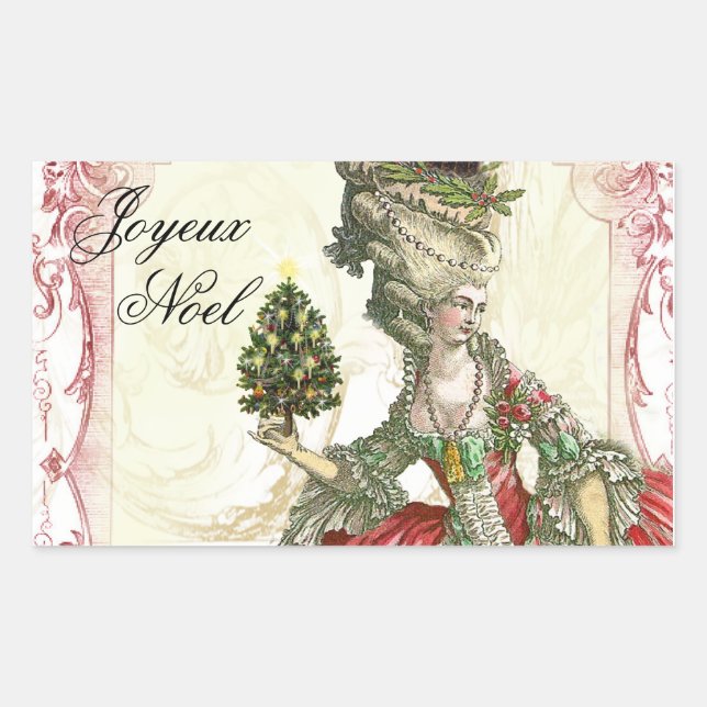 Joyeux Noel Rectangular Sticker (Front)