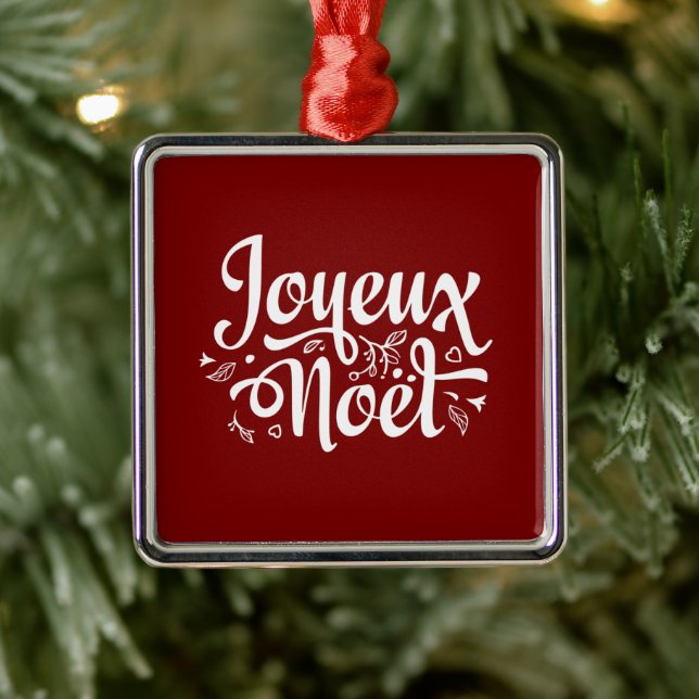 Joyeux Noel Red  Metal Tree Decoration (Tree)